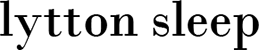 Lytton Sleep logo black